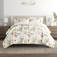 Chintz Floral Stripe Reversible Patterned Down-Alternative Comforter Set