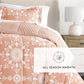 Daisy Medallion Reversible Patterned Down-Alternative Comforter Set