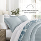 Daisy Medallion Reversible Patterned Down-Alternative Comforter Set