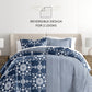 Daisy Medallion Reversible Patterned Down-Alternative Comforter Set