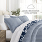 Daisy Medallion Reversible Patterned Down-Alternative Comforter Set