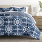 Daisy Medallion Reversible Patterned Down-Alternative Comforter Set