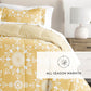 Daisy Medallion Reversible Patterned Down-Alternative Comforter Set