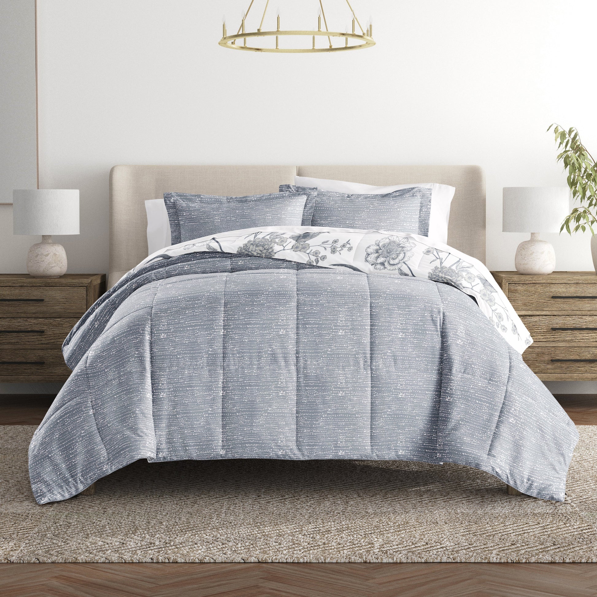 Molly Botanicals Reversible Patterned Down-Alternative Comforter Set