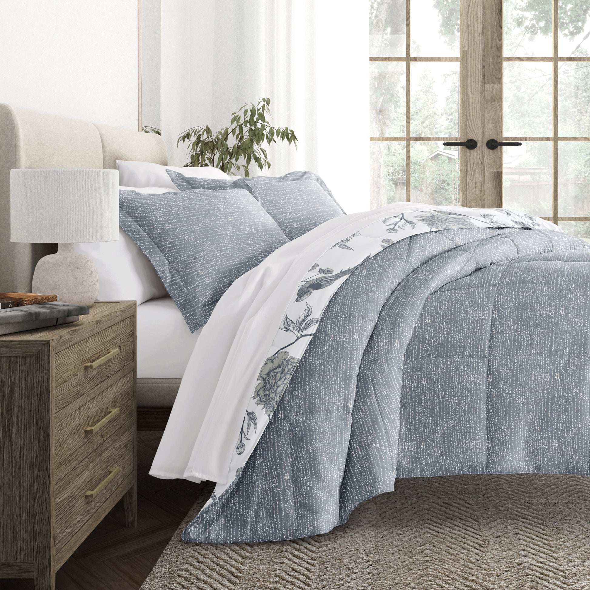 Molly Botanicals Reversible Patterned Down-Alternative Comforter Set