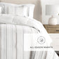 Vertical Stripe Reversible Patterned Down-Alternative Comforter Set