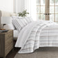 Vertical Stripe Reversible Patterned Down-Alternative Comforter Set