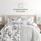 Vintage Magnolia Stripe Reversible Patterned Down-Alternative Comforter Set
