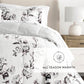 Vintage Magnolia Stripe Reversible Patterned Down-Alternative Comforter Set