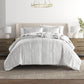 Vintage Magnolia Stripe Reversible Patterned Down-Alternative Comforter Set