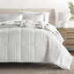 Vintage Magnolia Stripe Reversible Patterned Down-Alternative Comforter Set