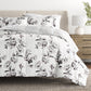 Vintage Magnolia Stripe Reversible Patterned Down-Alternative Comforter Set