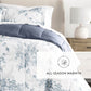 Bamboo Leaves Reversible Patterned Down-Alternative Comforter Set