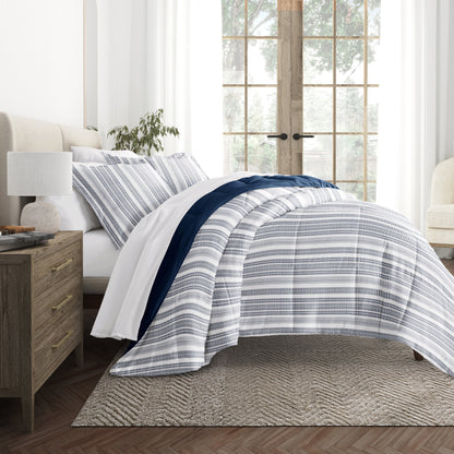 Farmhouse Dreams Reversible Patterned Down-Alternative Comforter Set