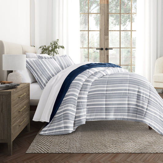 Farmhouse Dreams Reversible Patterned Down-Alternative Comforter Set