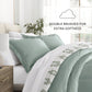 Folk Leaves Reversible Patterned Down-Alternative Comforter Set