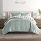 Folk Leaves Reversible Patterned Down-Alternative Comforter Set