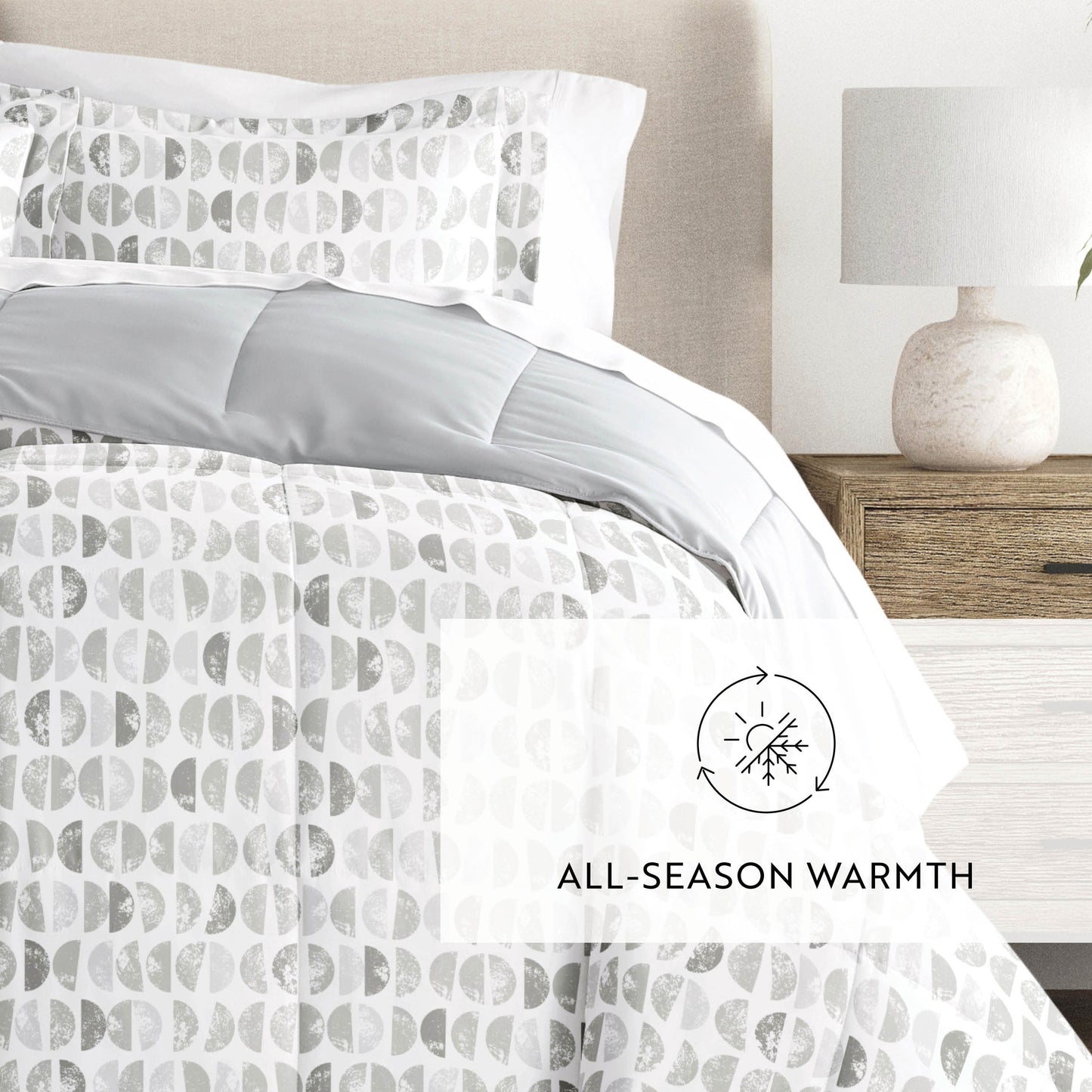Moonlight Stars Reversible Patterned Down-Alternative Comforter Set