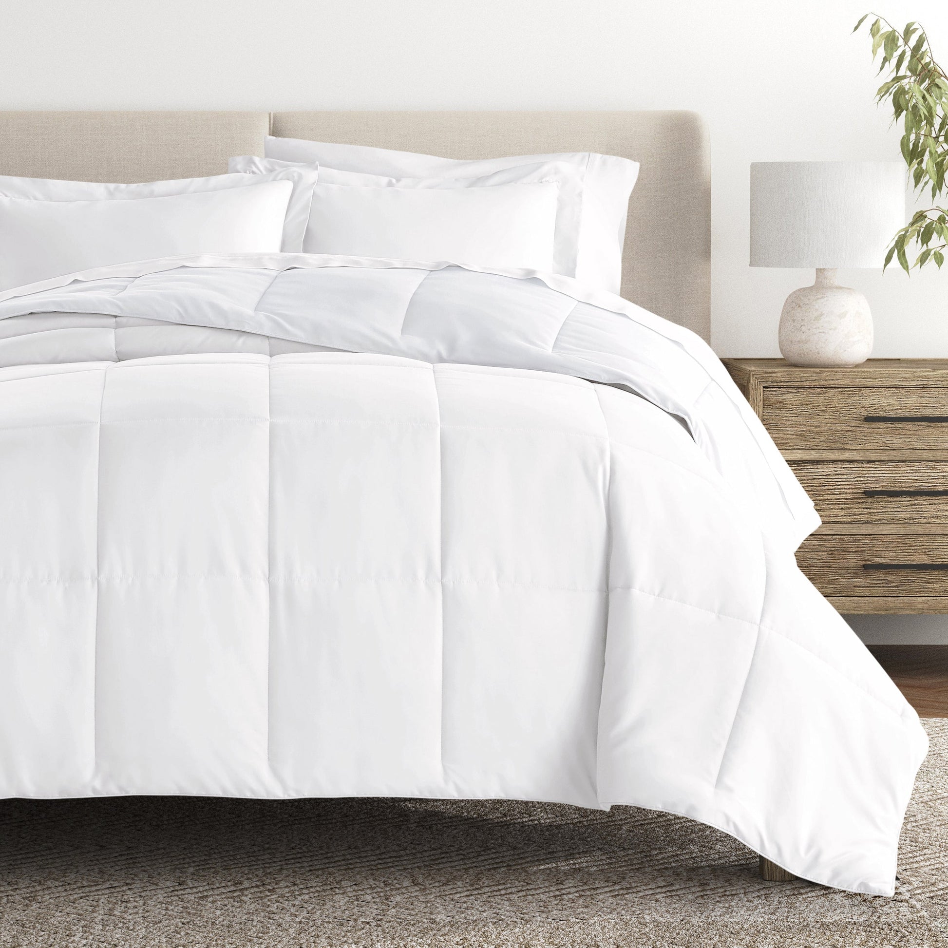 Ocean Waves Reversible Patterned Down-Alternative Comforter Set