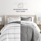 Stitched Stripe Reversible Patterned Down-Alternative Comforter Set