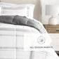 Stitched Stripe Reversible Patterned Down-Alternative Comforter Set