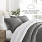 Stitched Stripe Reversible Patterned Down-Alternative Comforter Set