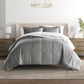 Stitched Stripe Reversible Patterned Down-Alternative Comforter Set