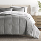 Stitched Stripe Reversible Patterned Down-Alternative Comforter Set