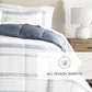 Stitched Stripe Reversible Patterned Down-Alternative Comforter Set