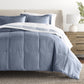 Stitched Stripe Reversible Patterned Down-Alternative Comforter Set