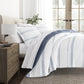 Stitched Stripe Reversible Patterned Down-Alternative Comforter Set