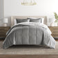 Textured Stripe Reversible Patterned Down-Alternative Comforter Set