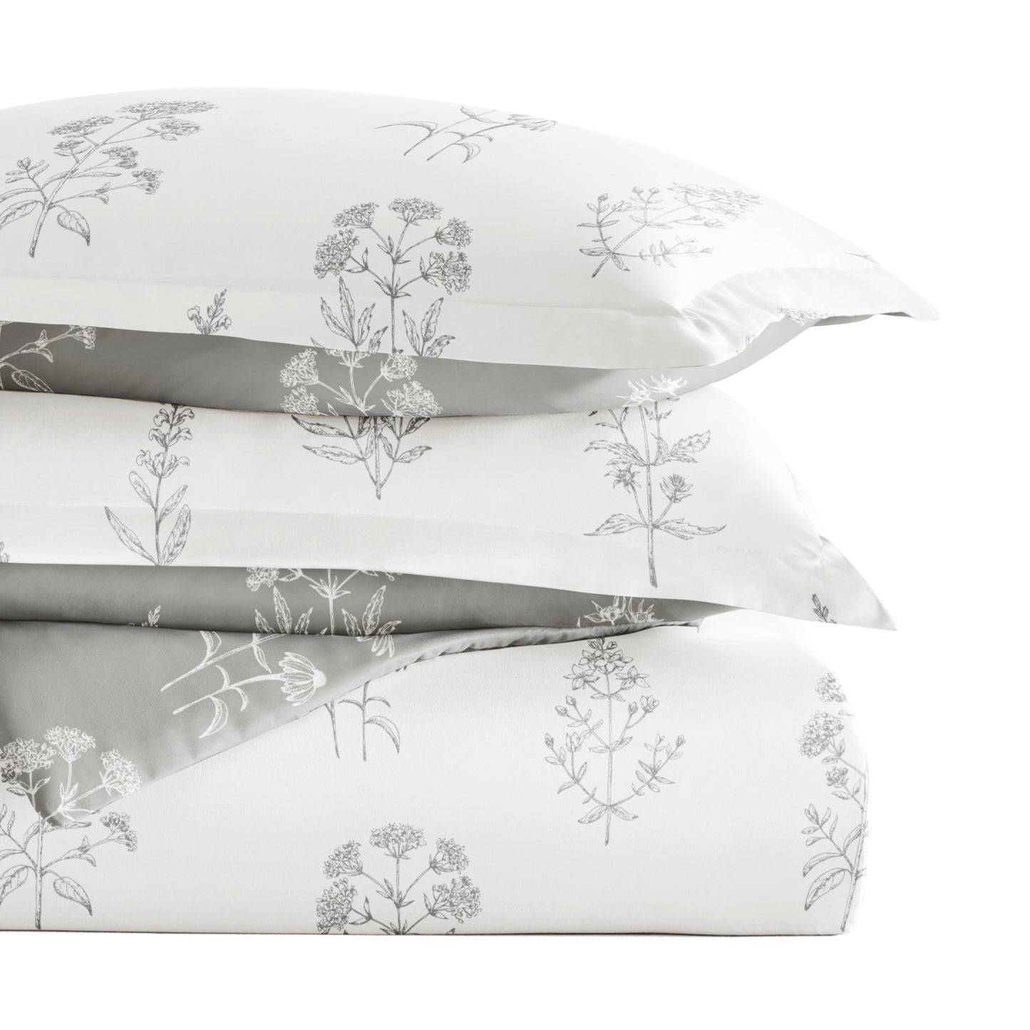 Botany Floral Patterned Reversible Duvet Cover Set