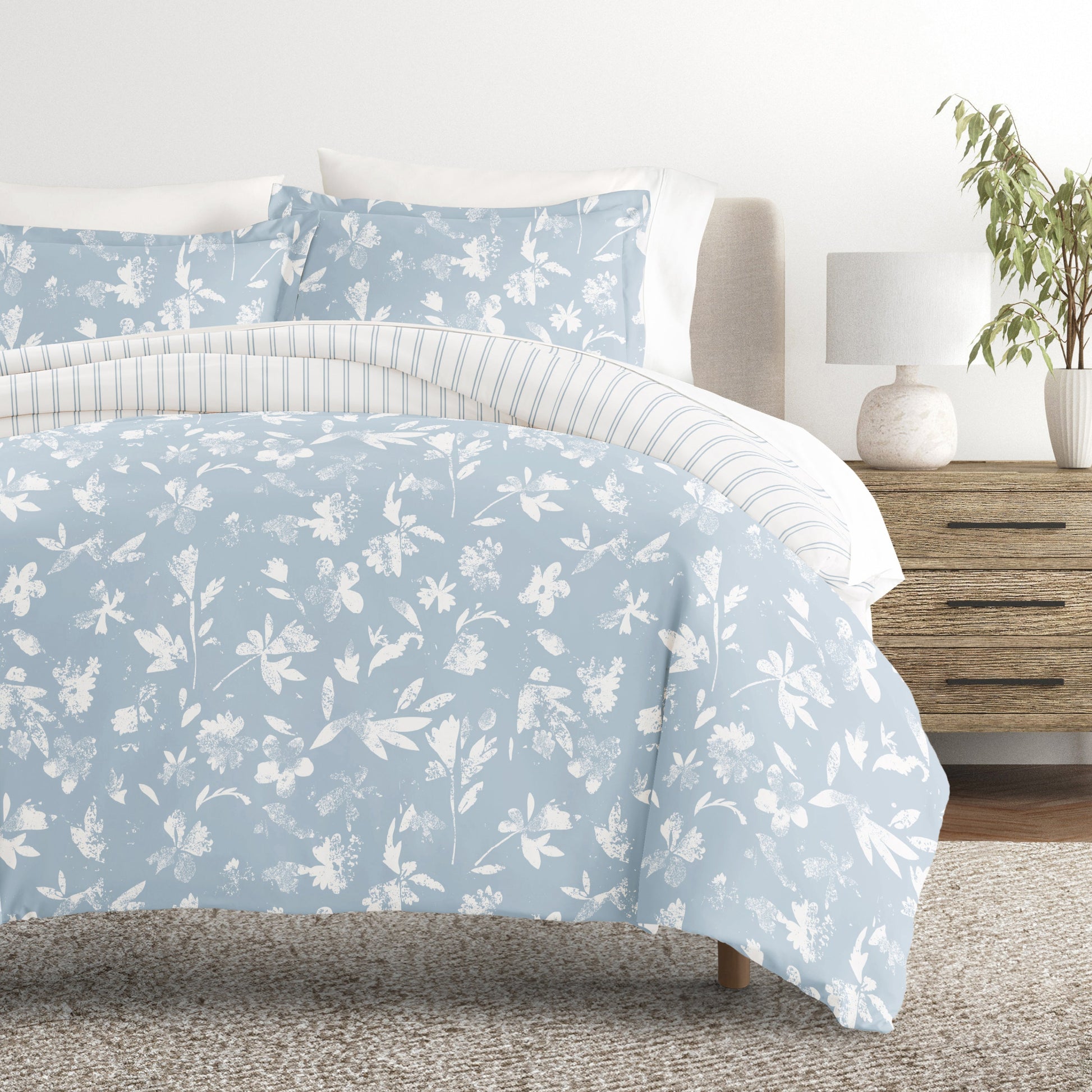Country Home Patterned Reversible Duvet Cover Set