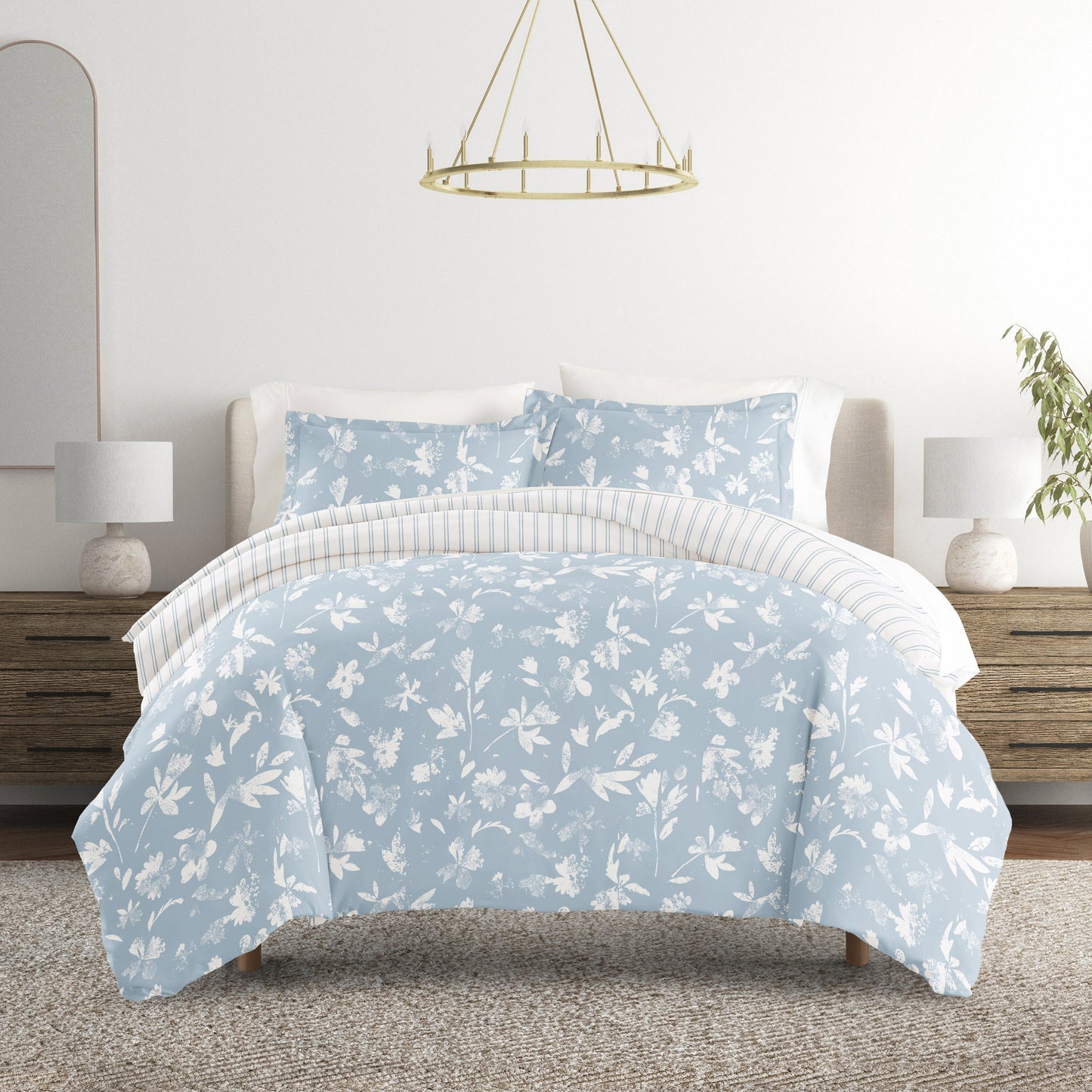 Country Home Patterned Reversible Duvet Cover Set