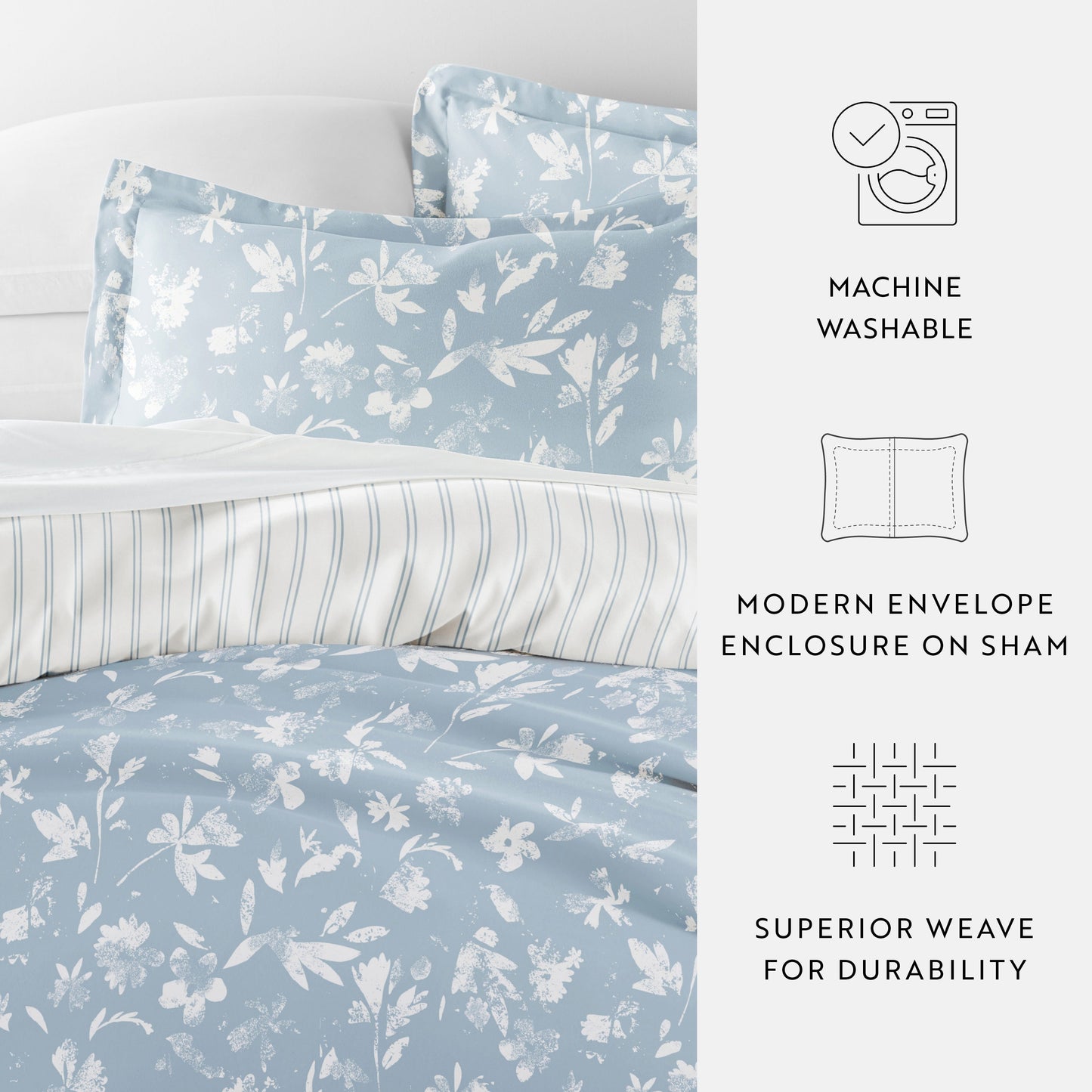 Country Home Patterned Reversible Duvet Cover Set