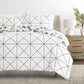 Edgy Flowers Patterned Reversible Duvet Cover Set