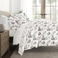Edgy Flowers Patterned Reversible Duvet Cover Set