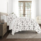 Edgy Flowers Patterned Reversible Duvet Cover Set