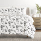 Edgy Flowers Patterned Reversible Duvet Cover Set