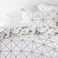 Edgy Flowers Patterned Reversible Duvet Cover Set