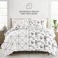 Edgy Flowers Patterned Reversible Duvet Cover Set