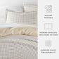 Gingham Check Patterned Reversible Duvet Cover Set