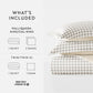 Gingham Check Patterned Reversible Duvet Cover Set