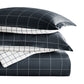 Rustic Windowpane Patterned Reversible Duvet Cover Set