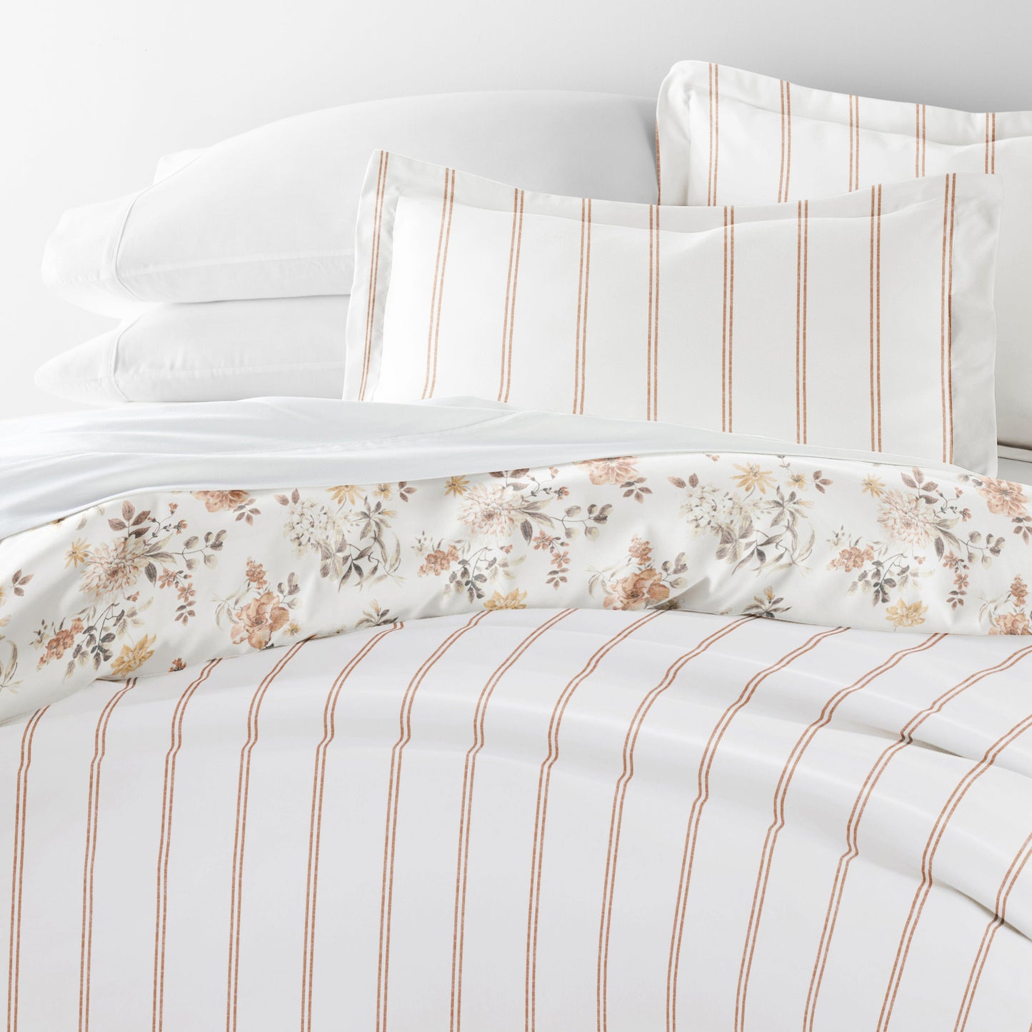 Sunset Garden Patterned Reversible Duvet Cover Set