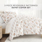 Sunset Garden Patterned Reversible Duvet Cover Set