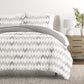 Chevron Sleep Patterned Reversible Duvet Cover Set