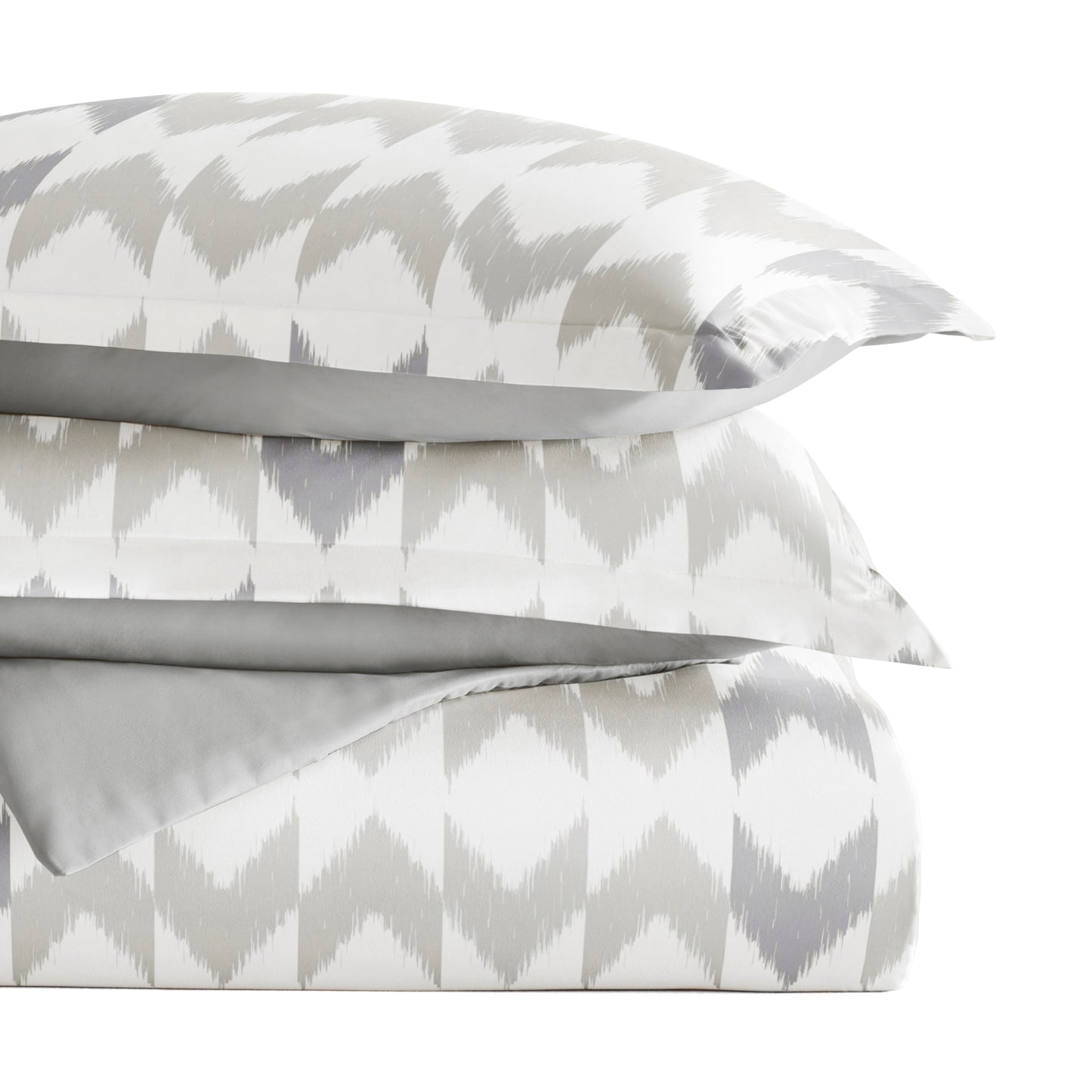 Chevron Sleep Patterned Reversible Duvet Cover Set