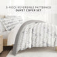 Chevron Sleep Patterned Reversible Duvet Cover Set